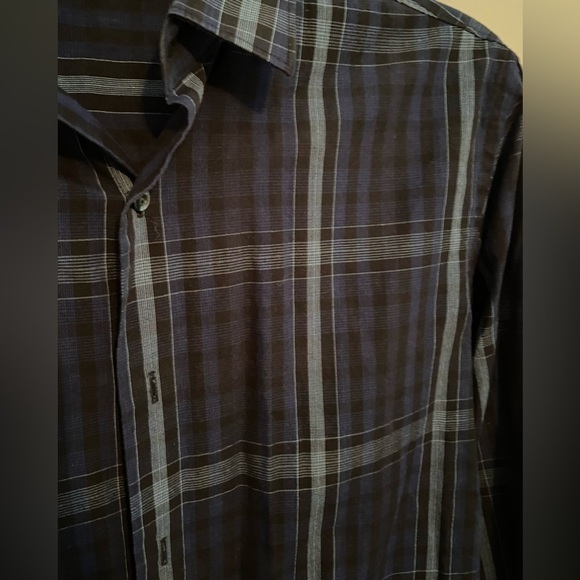 Men’s size small button up- dark blue - Picture 3 of 5